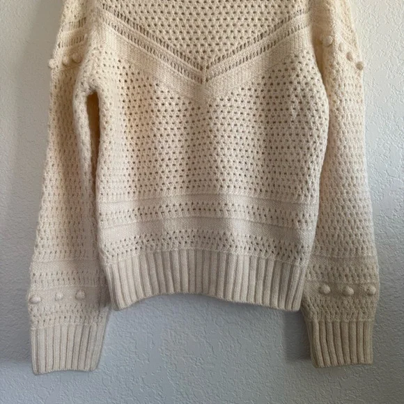 NWT Mango Openwork knit sweater, women’s Size L - Picture 12 of 13
